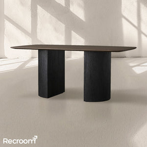 San Germani Wood Dining Table with Dauphine Base - Zonesus