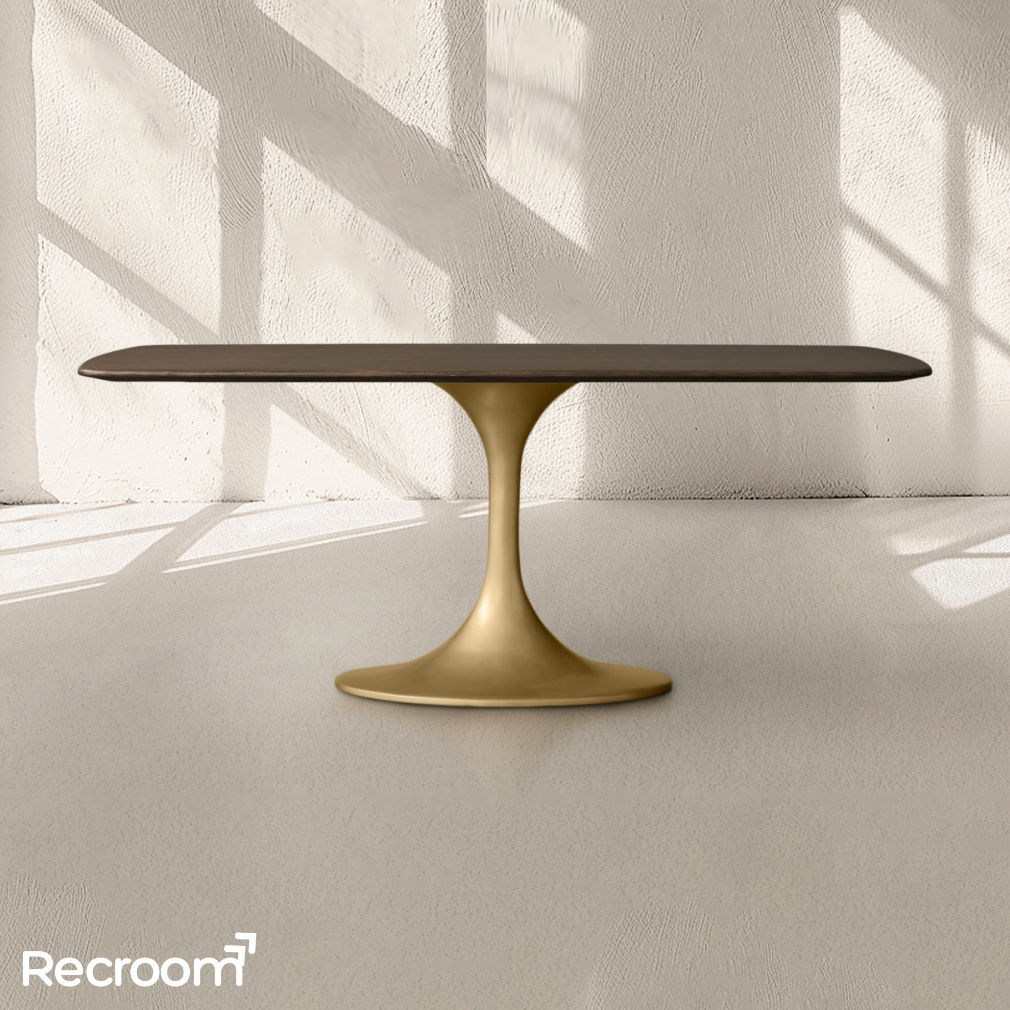 San Germani Wood Dining Table with Launette Base - Zonesus