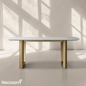 San Germani Stone Dining Table with Rennes Base - Zonesus