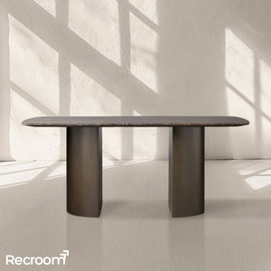 San Germani Stone Dining Table with Dauphine Base - Zonesus