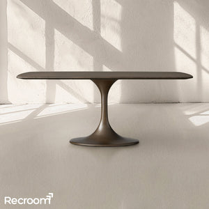 San Germani Wood Dining Table with Launette Base - Zonesus