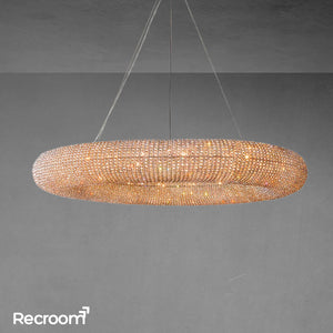 Cristal Hallo Round LED Chandelier 72" - Zonesus