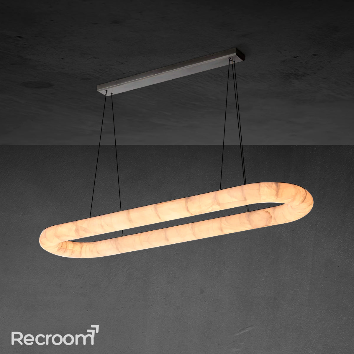 Rivager Lisse Oval Chandelier 74" - Zonesus