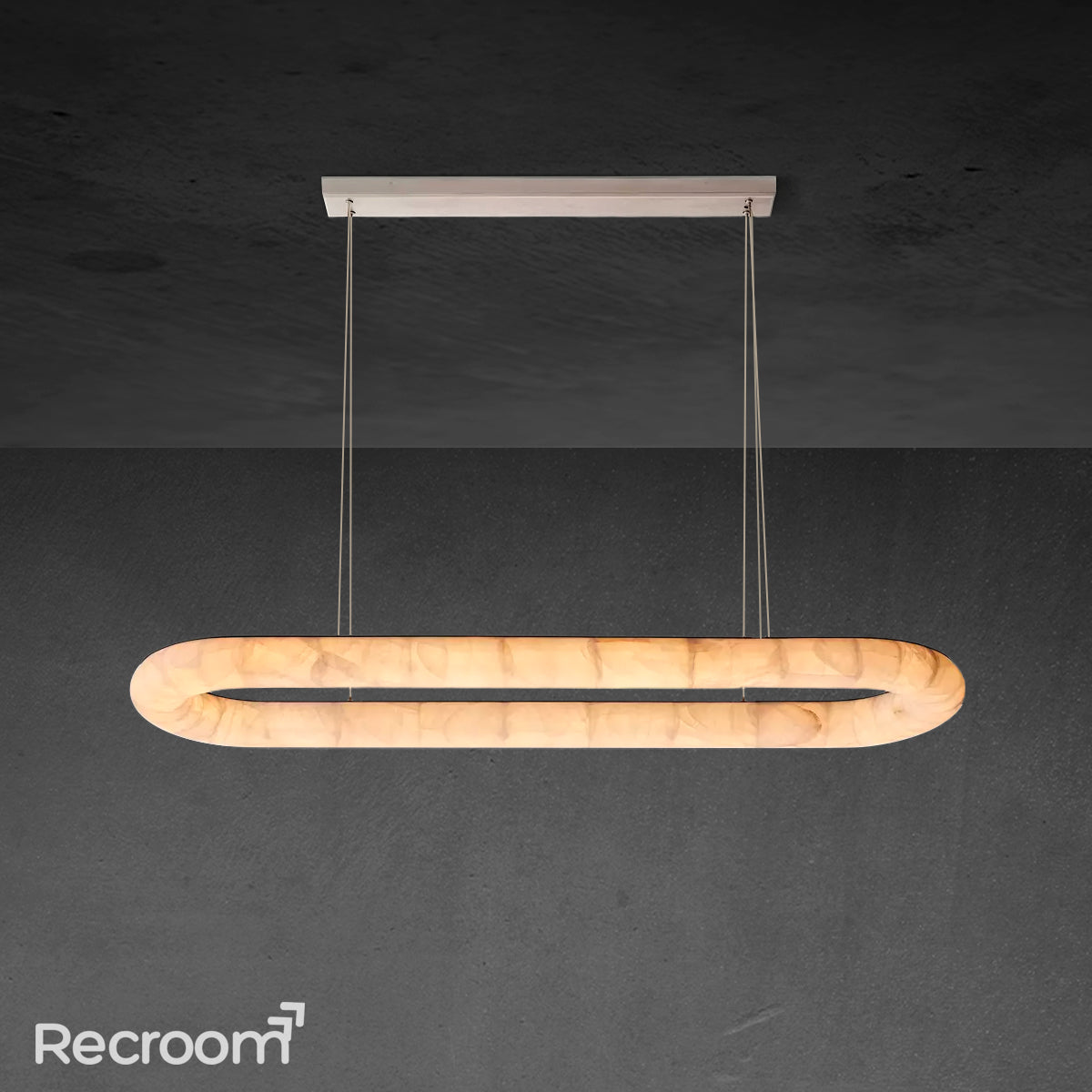 Rivager Lisse Oval Chandelier 74" - Zonesus