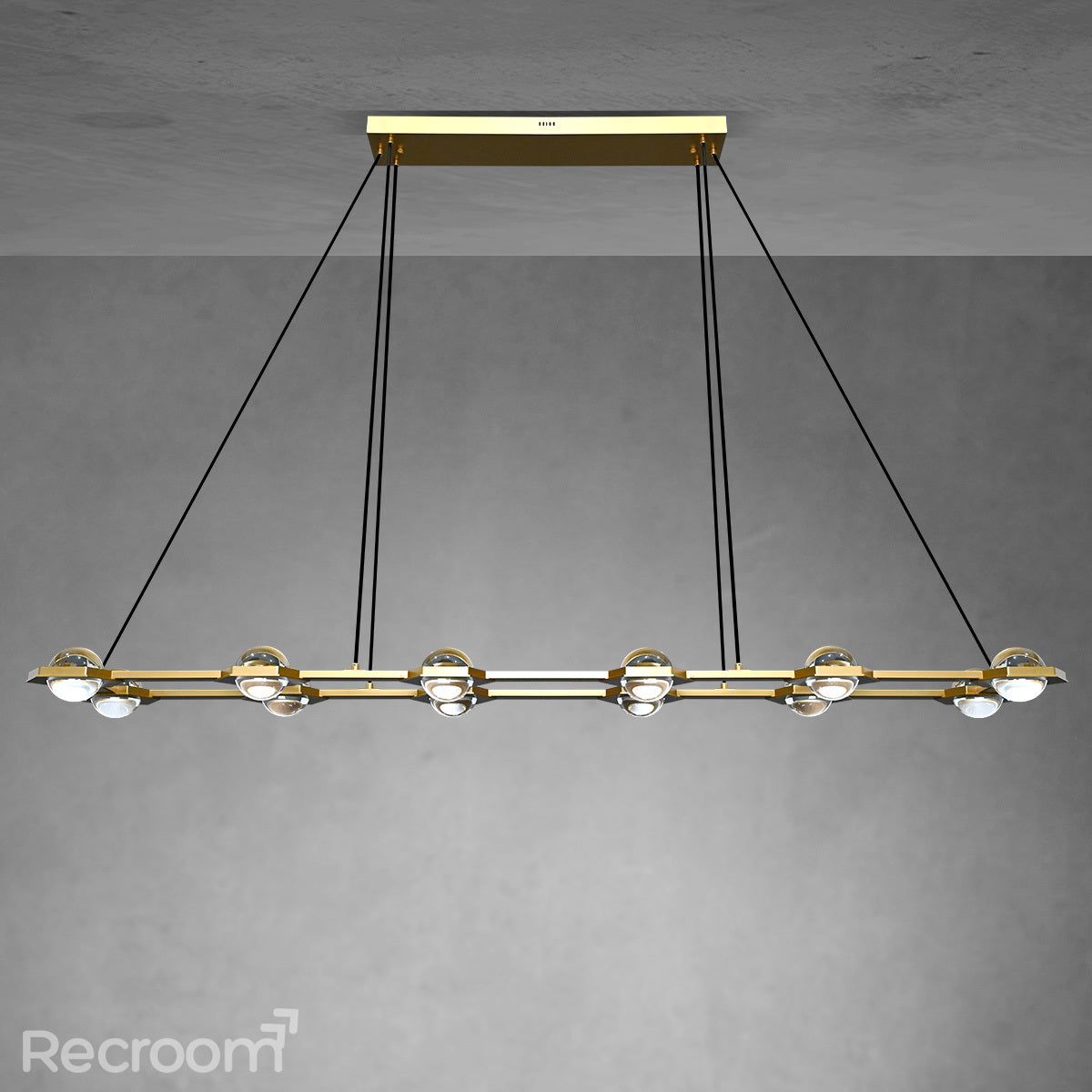 Eclitant Rectangular Chandelier 72" - Zonesus