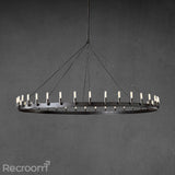 Caminon Vintage Filament Round Chandelier 71" - Zonesus