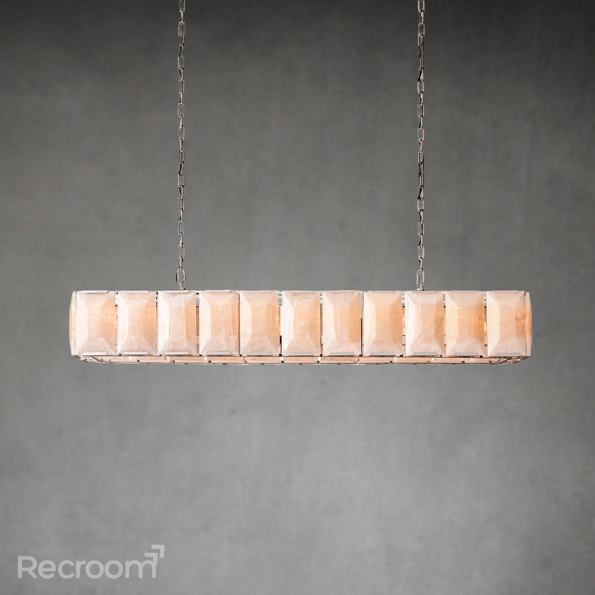 Harllow Calcite Rectangular Chandelier 73" - Zonesus