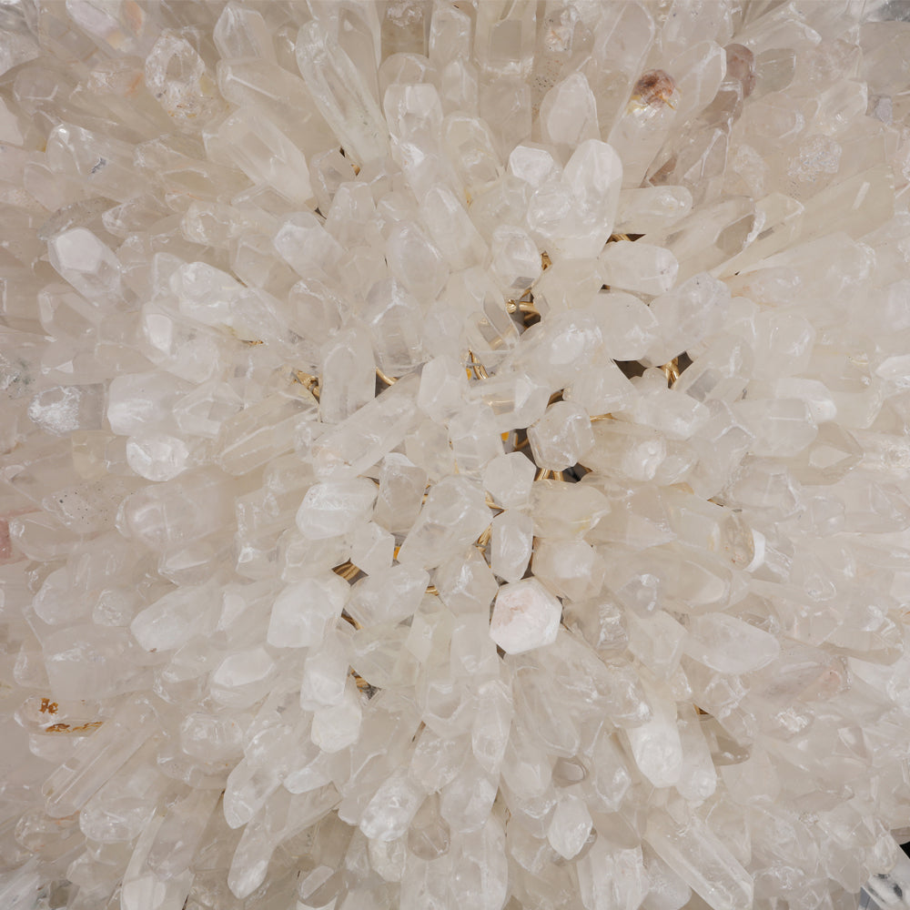 Cervine Clear Geode Quartz Crystal Ball Pendant Light 9" 12" 16" 20" - Zonesus