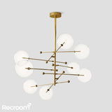 Glass Global Pendant Chandelier 79'' - Zonesus