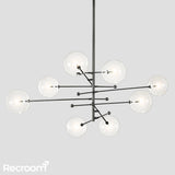 Glass Global Pendant Chandelier 79'' - Zonesus