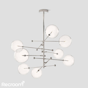 Glass Global Pendant Chandelier 79'' - Zonesus