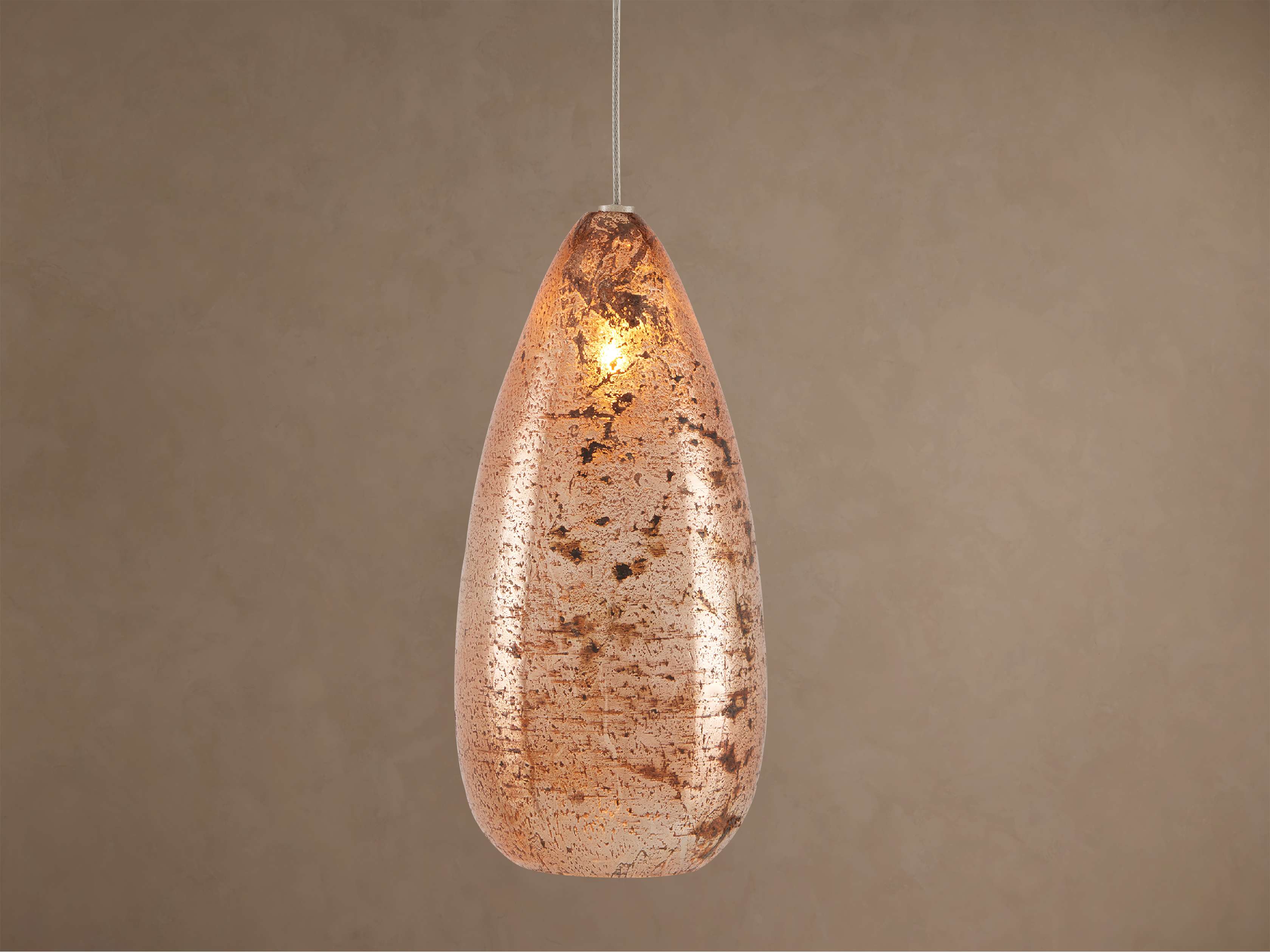 Edda Cascade Teardrop Mercury Glass Pendant - Zonesus