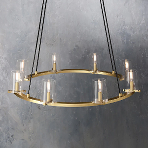 Pauillyc Clear Glass Round Chandelier 36" 48" 60" - Zonesus