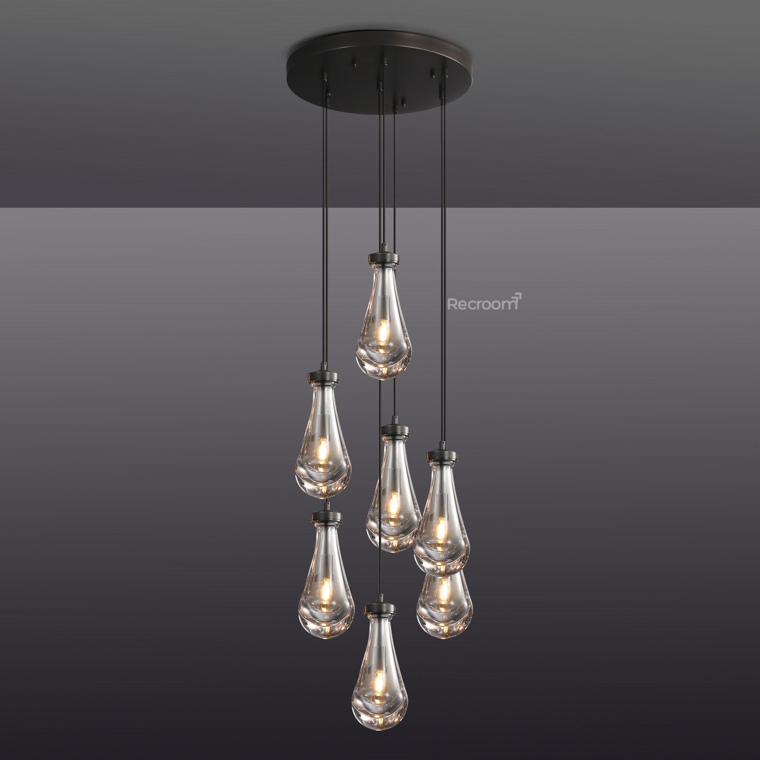 Raindrop Round Chandelier 18" - Zonesus