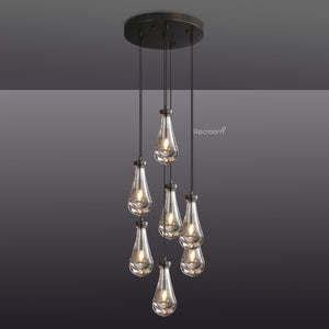 Raindrop Round Chandelier 18" - Zonesus