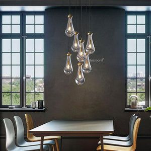 Raindrop Round Chandelier 18" - Zonesus