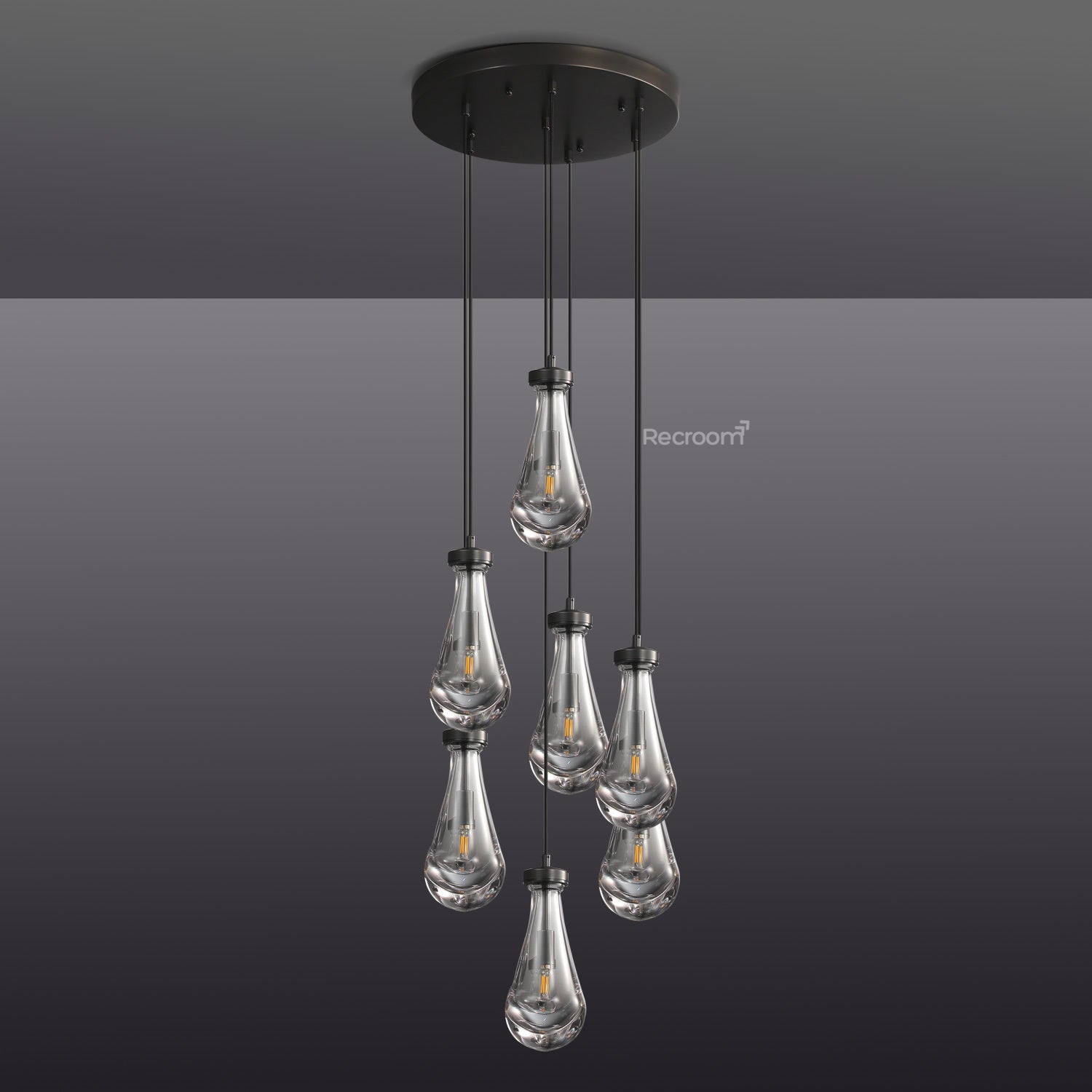 Raindrop Round Chandelier 18" - Zonesus