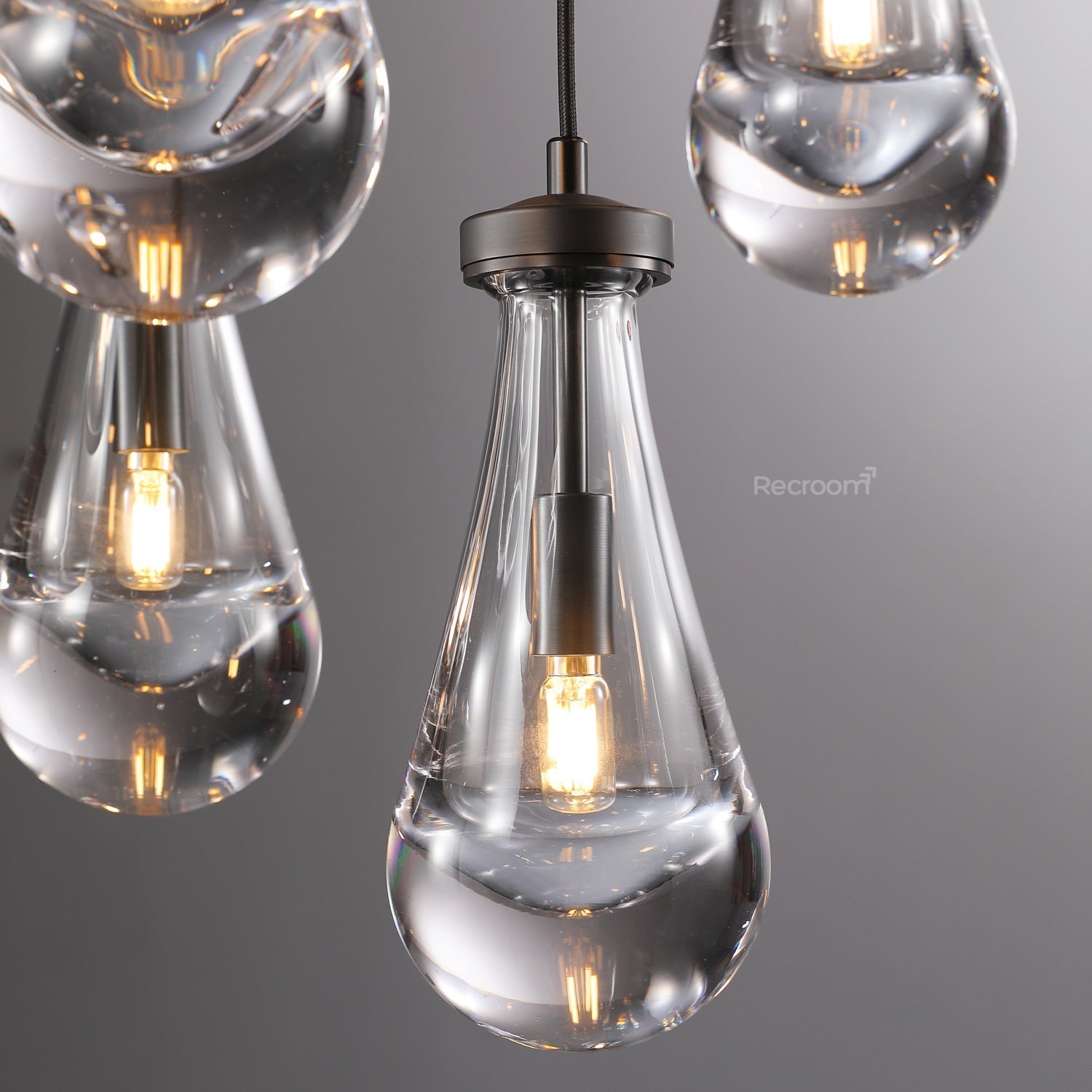 Raindrop Round Chandelier 36" - Zonesus