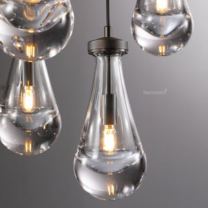 Raindrop Round Chandelier 36" - Zonesus