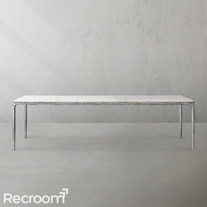 Thaddeo Marble Rectangular Dining Table - Zonesus