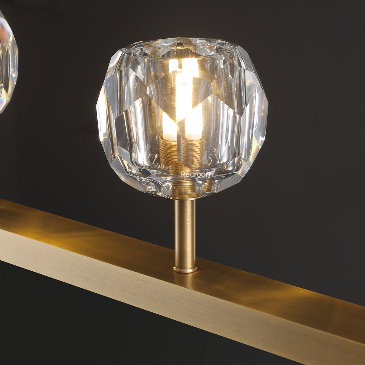 Boulew Crystal Glass Linear Chandelier 60" - Zonesus