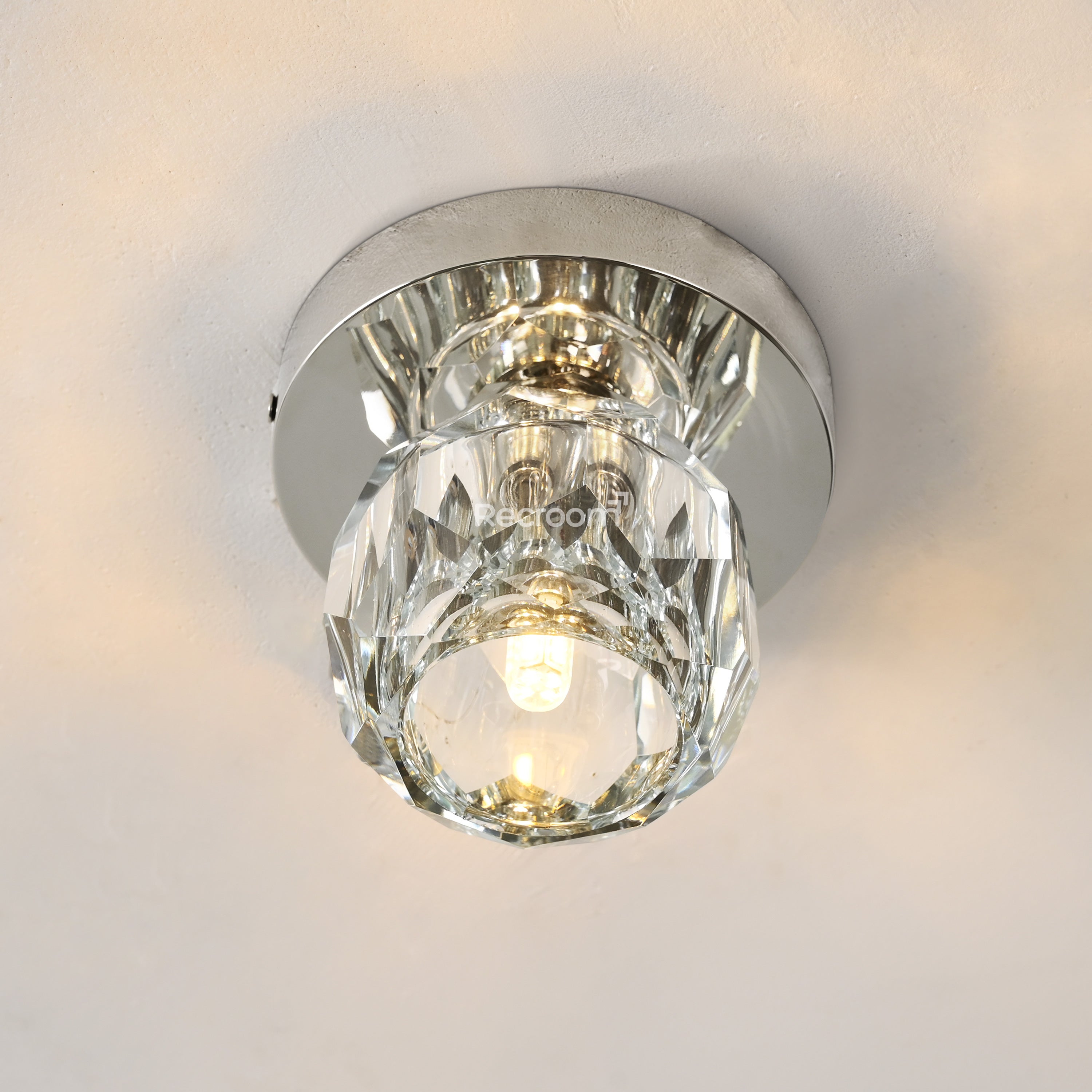 Boulew Crystal Glass Petite Flushmount 6" - Zonesus