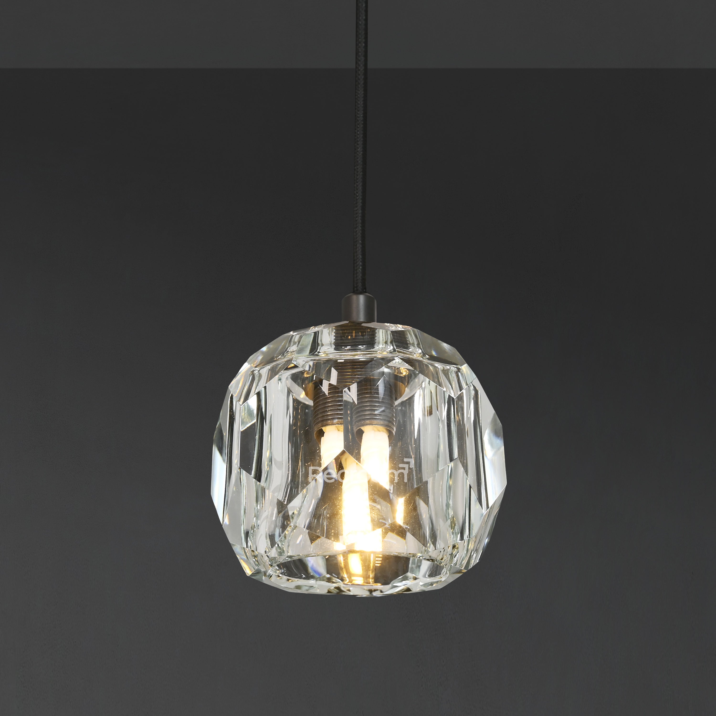 Boulew Crystal Glass Cord Pendant 5" - Zonesus