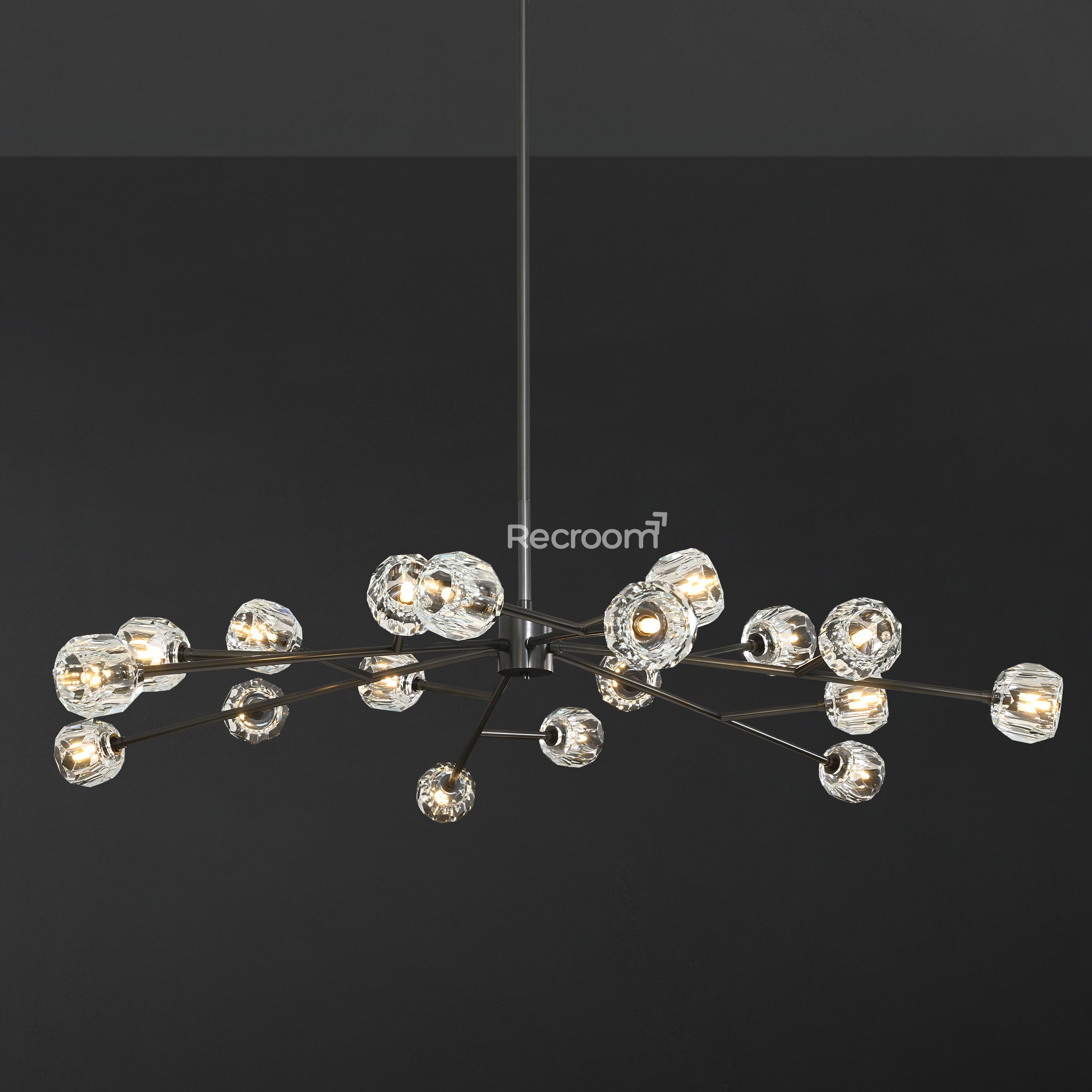 Boulew Crystal Glass Round Chandelier 60" - Zonesus
