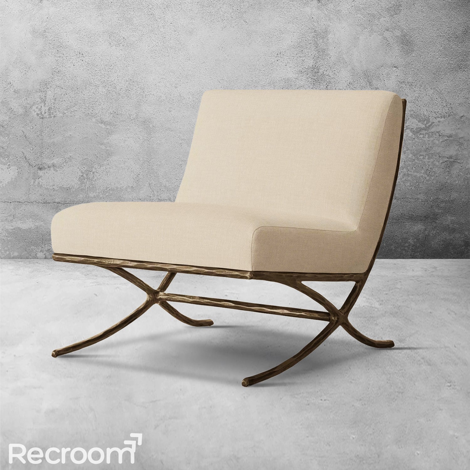 Thaddeo X-base Leather Slipper Chair - Zonesus