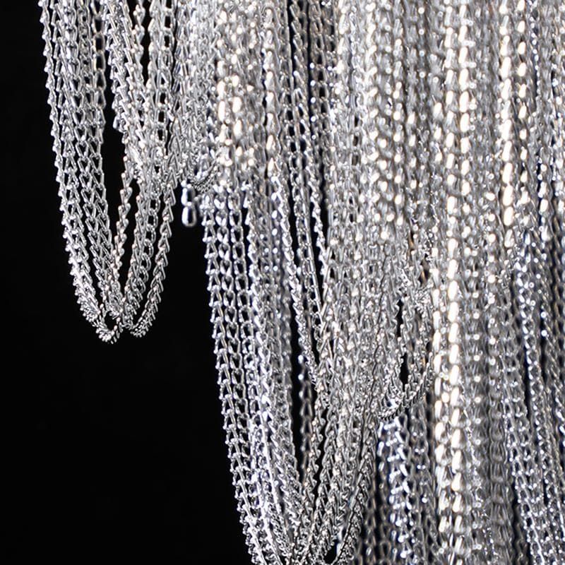 Alisa Luxury Hardware Aluminum Chain Tassel Table Lamp - Zonesus