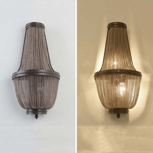 Tassel Aluminum Chain Wall Sconce In Living Room - Zonesus