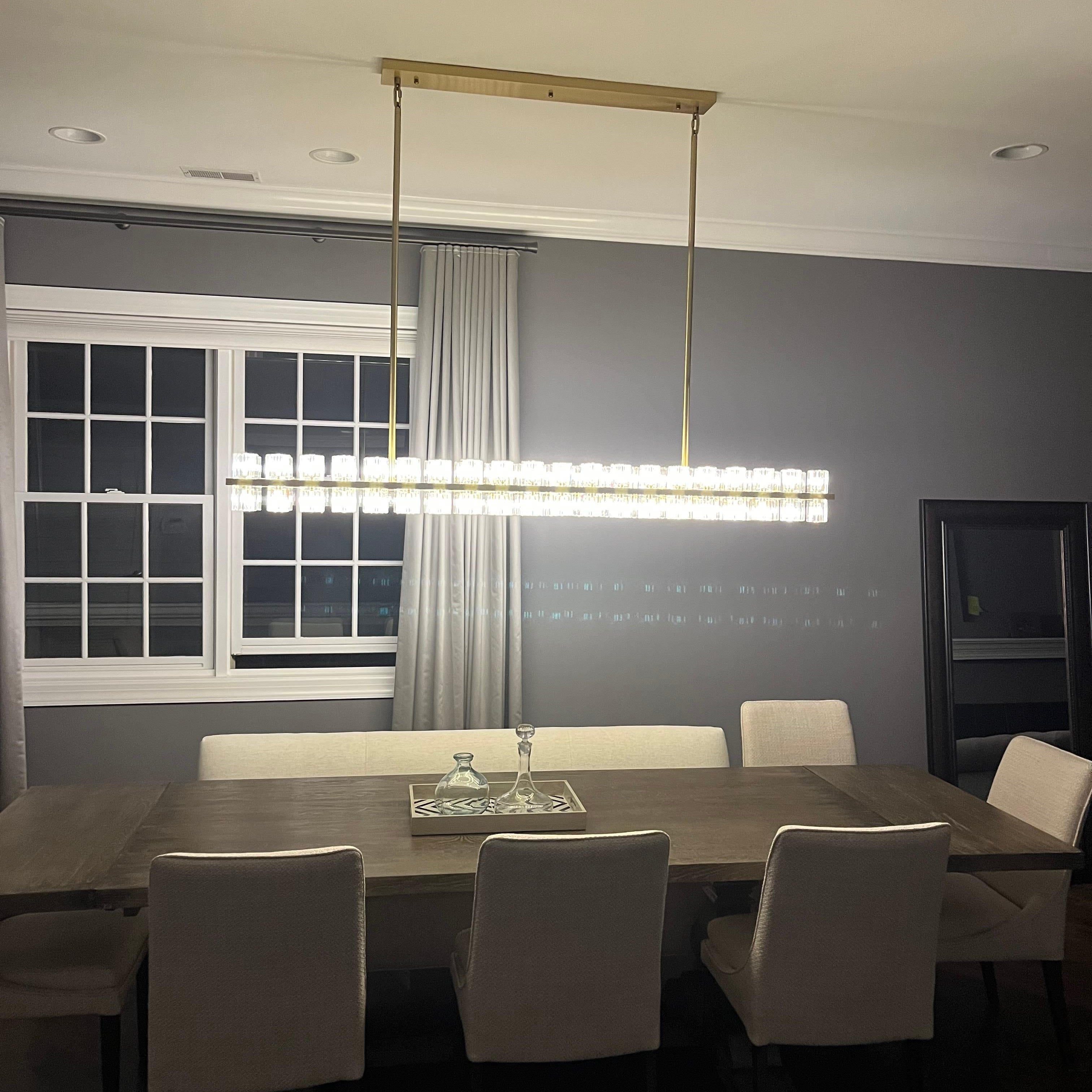 Arcachonest LED Rectangular Chandelier 54" - Zonesus