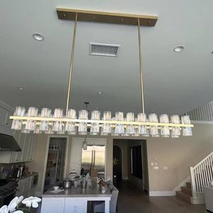 Arcachonest LED Rectangular Chandelier 54" - Zonesus