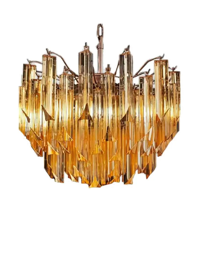 Murano Chandelier – 107 prisms – Yellow - Zonesus