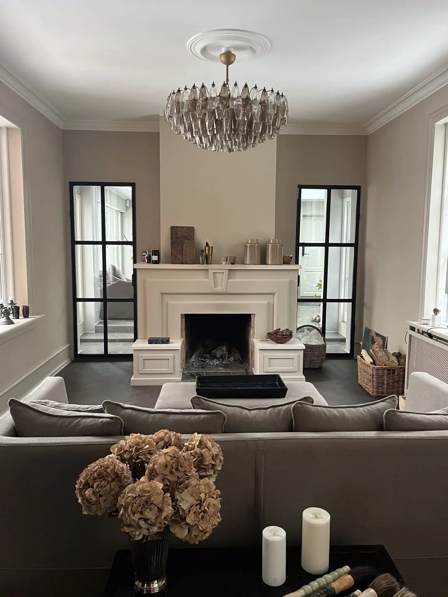Murano Chandelier – Poliedri – 185 glass – White Alabaster - Zonesus