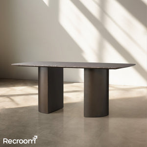 San Germani Stone Dining Table with Dauphine Base - Zonesus