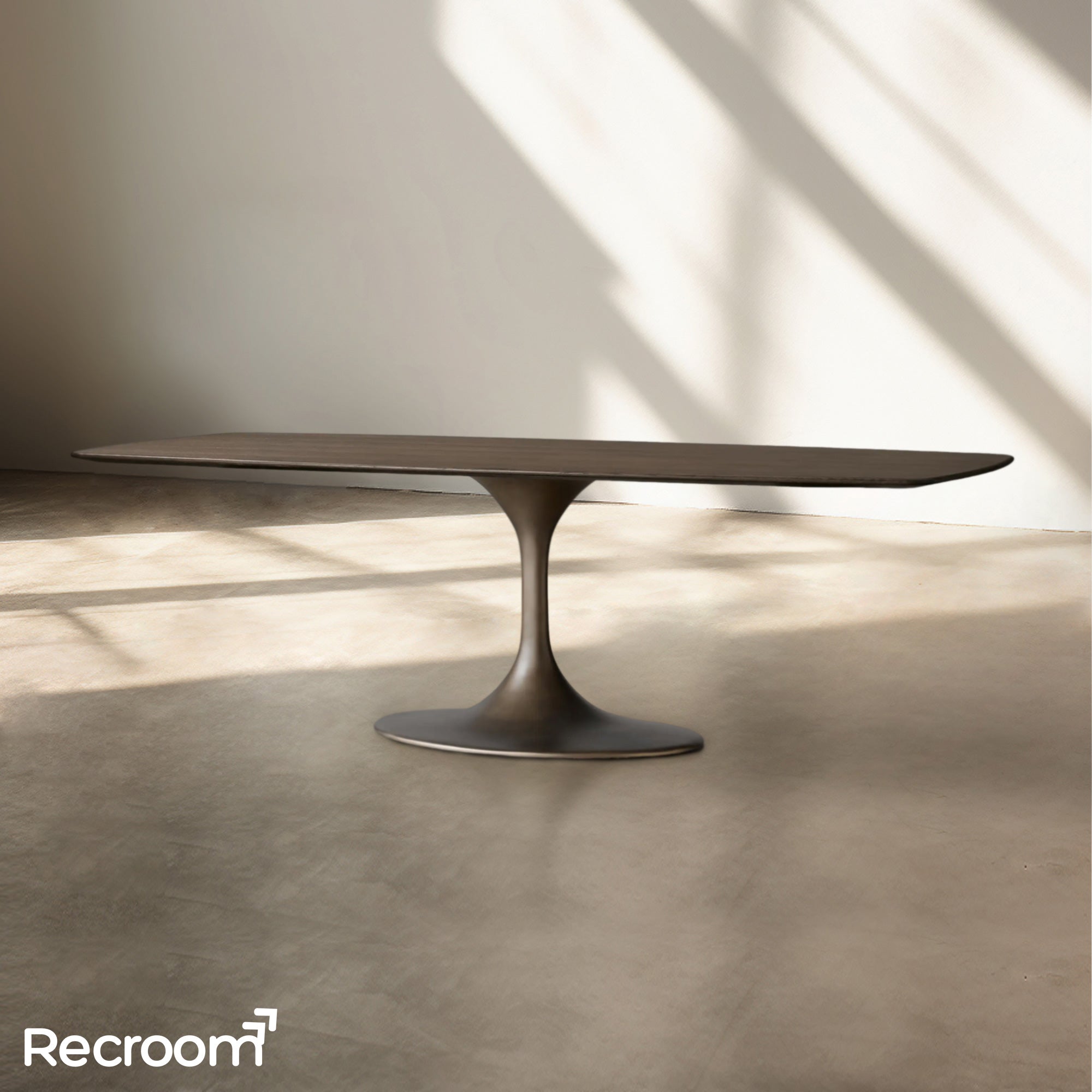 San Germani Wood Dining Table with Launette Base - Zonesus