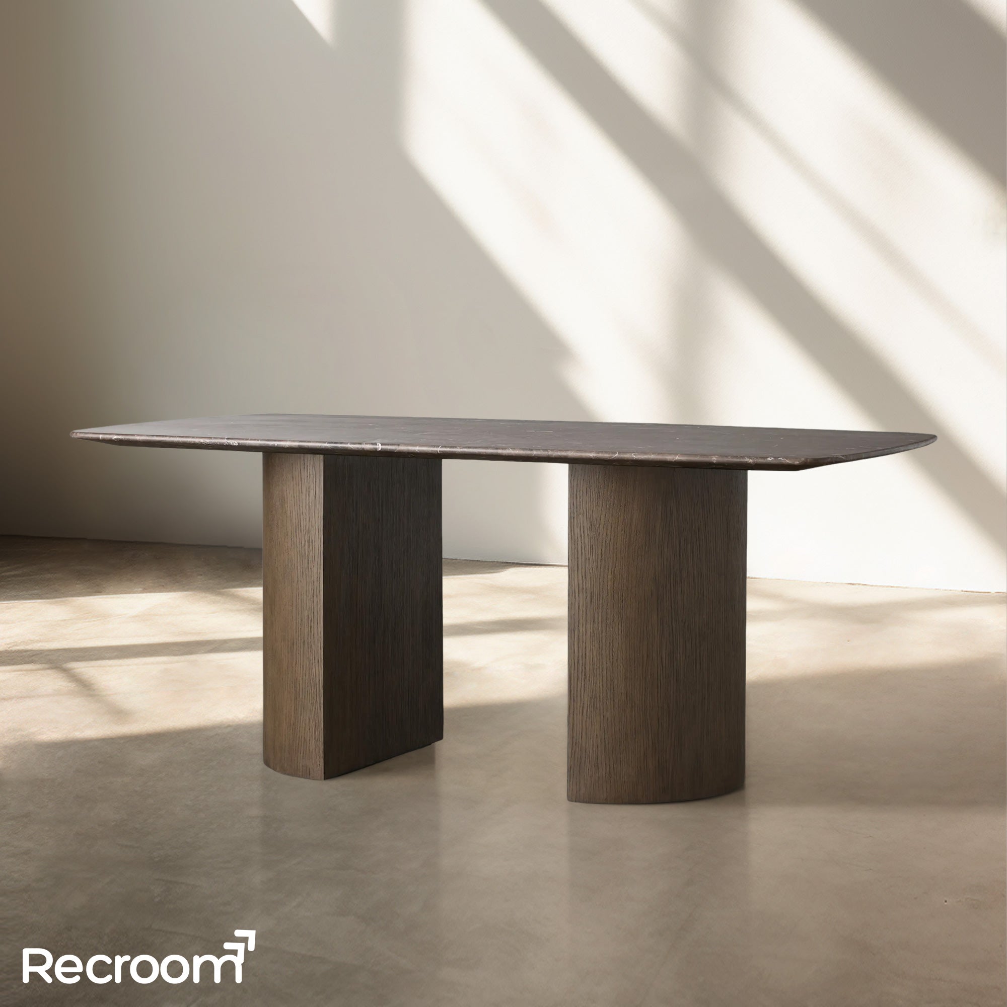 San Germani Stone Dining Table with Dauphine Base - Zonesus