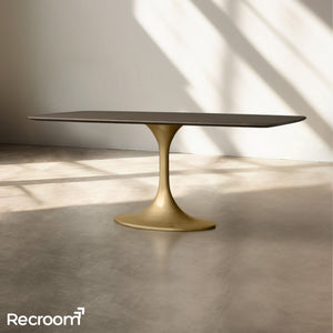 San Germani Wood Dining Table with Launette Base - Zonesus