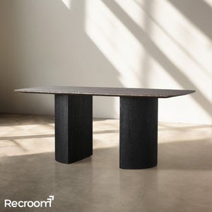 San Germani Stone Dining Table with Dauphine Base - Zonesus