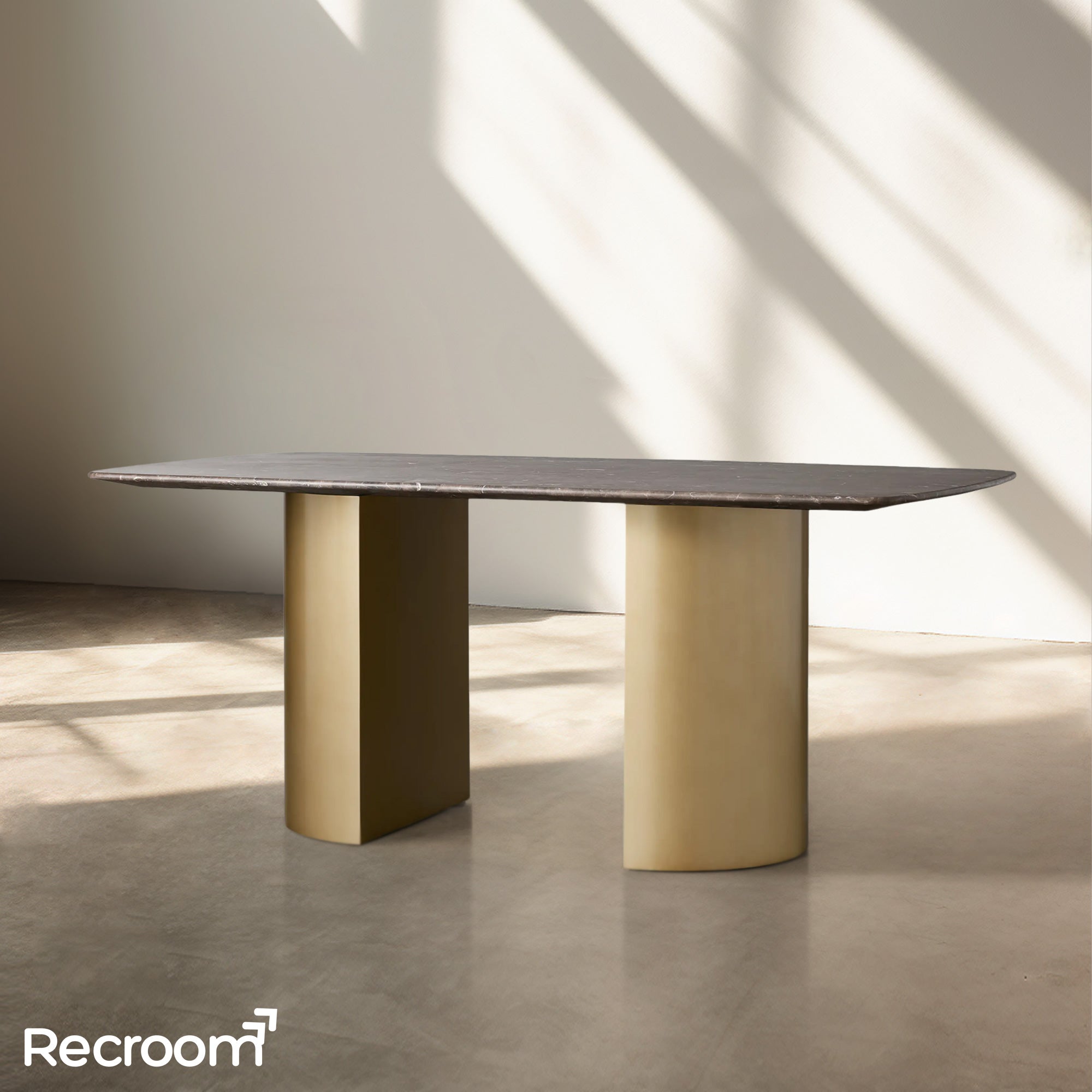San Germani Stone Dining Table with Dauphine Base - Zonesus