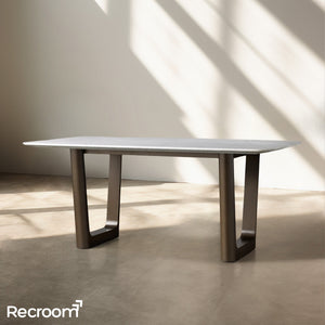 San Germani Stone Dining Table with Rennes Base - Zonesus