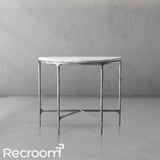 Thaddeo Marble Demilune Console Table - Zonesus