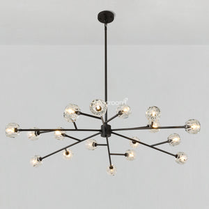 Boulew Crystal Glass Round Chandelier 60" - Zonesus