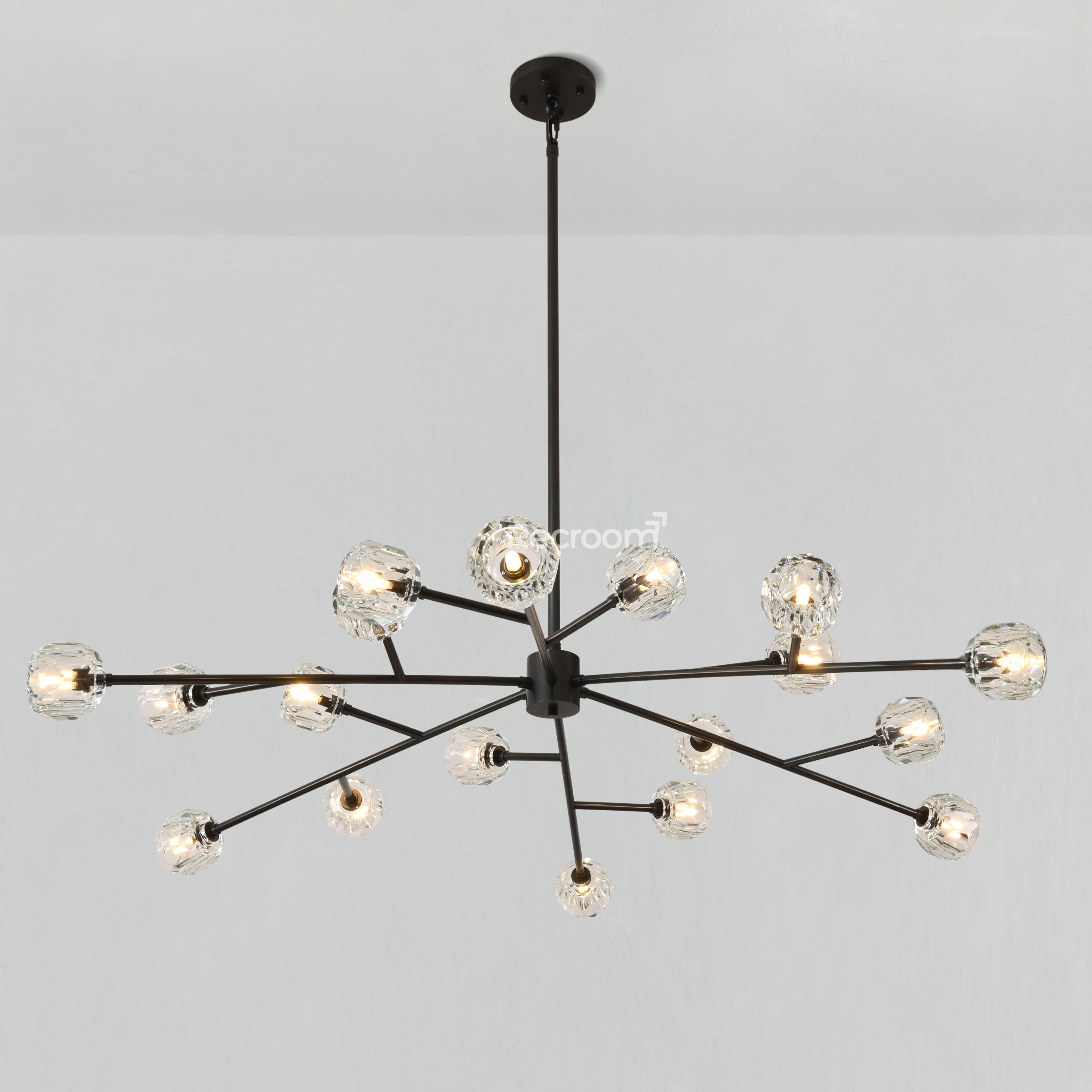 Boulew Crystal Glass Round Chandelier 60" - Zonesus