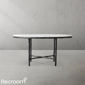 Thaddeo Marble Round Dining Table - Zonesus
