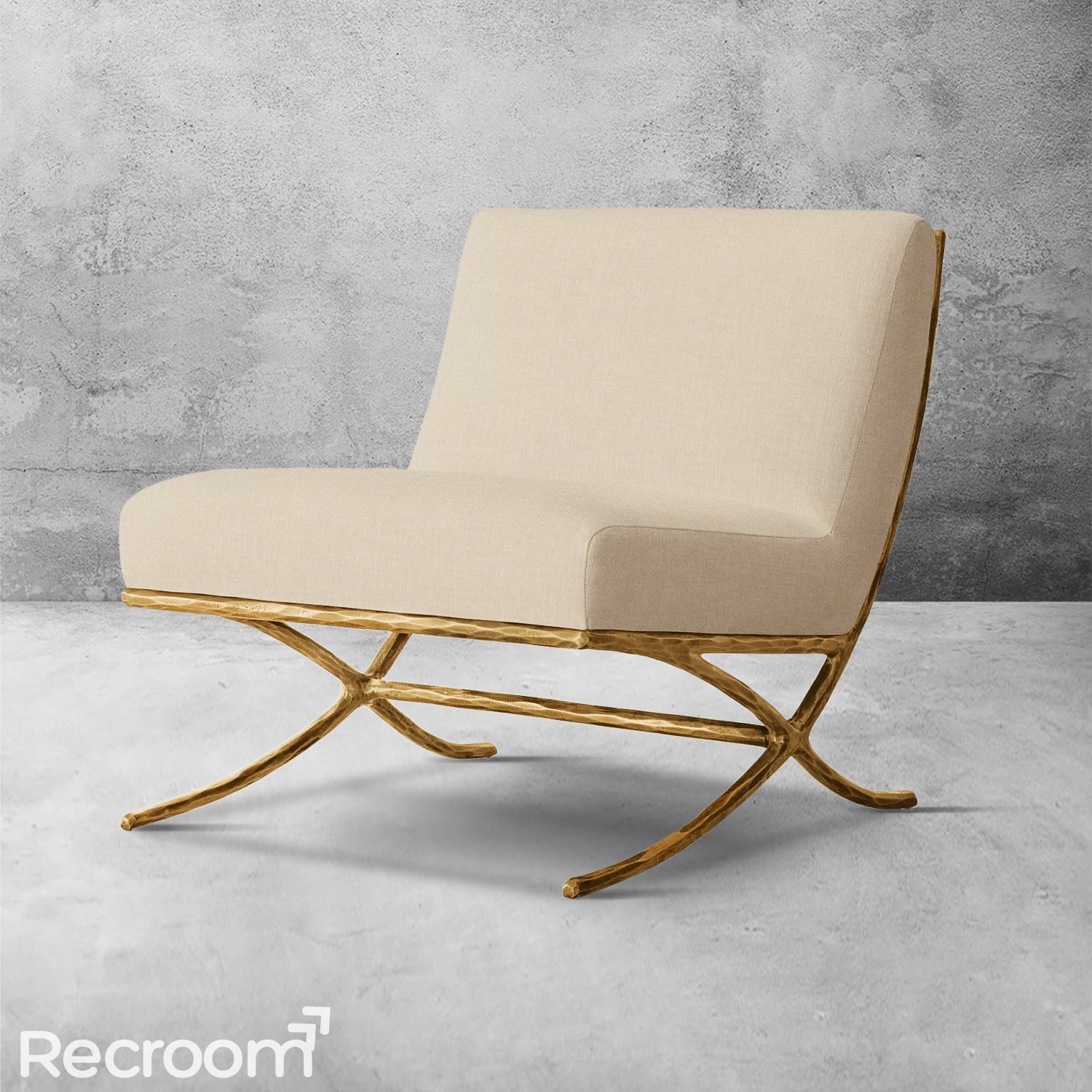 Thaddeo X-base Leather Slipper Chair - Zonesus