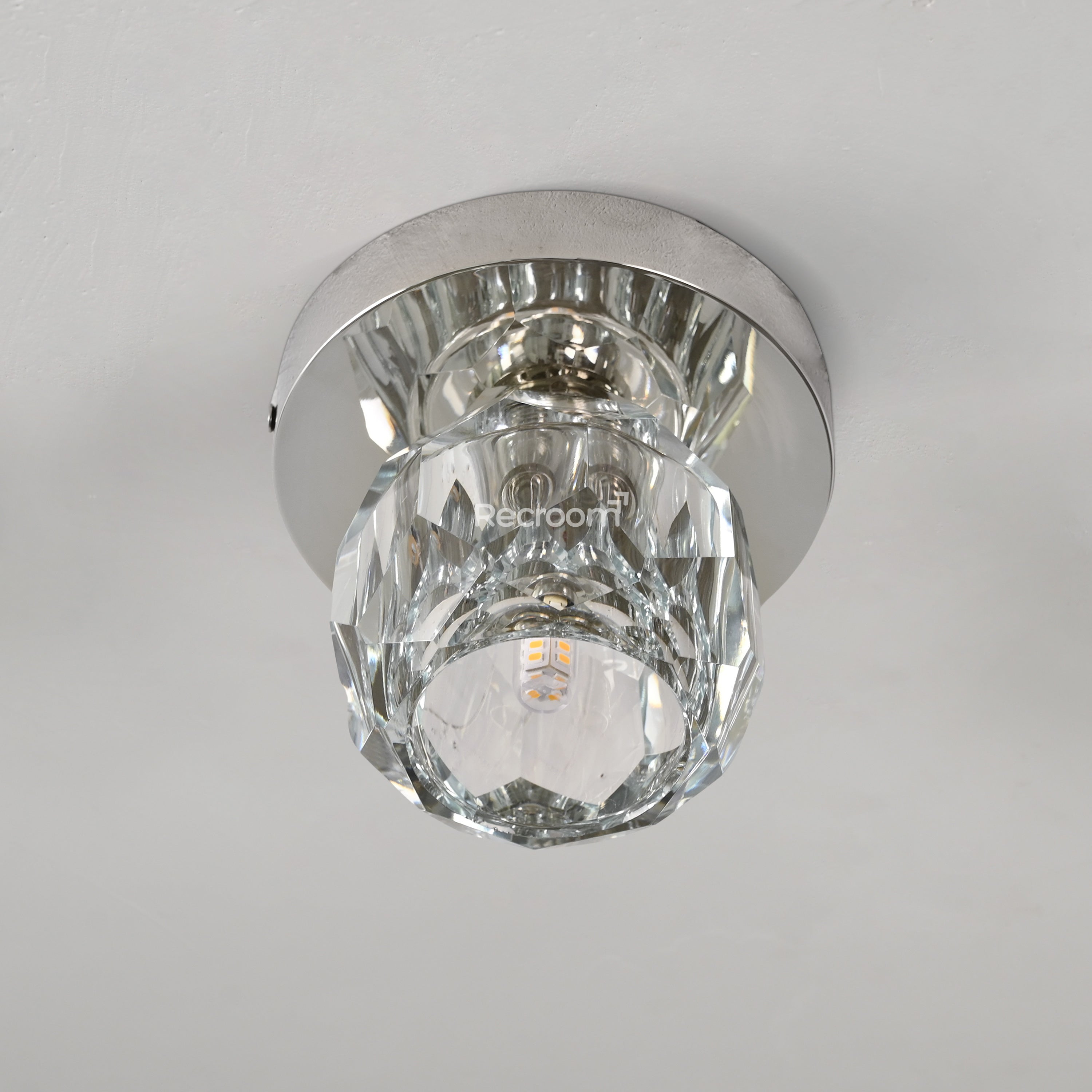 Boulew Crystal Glass Petite Flushmount 6" - Zonesus