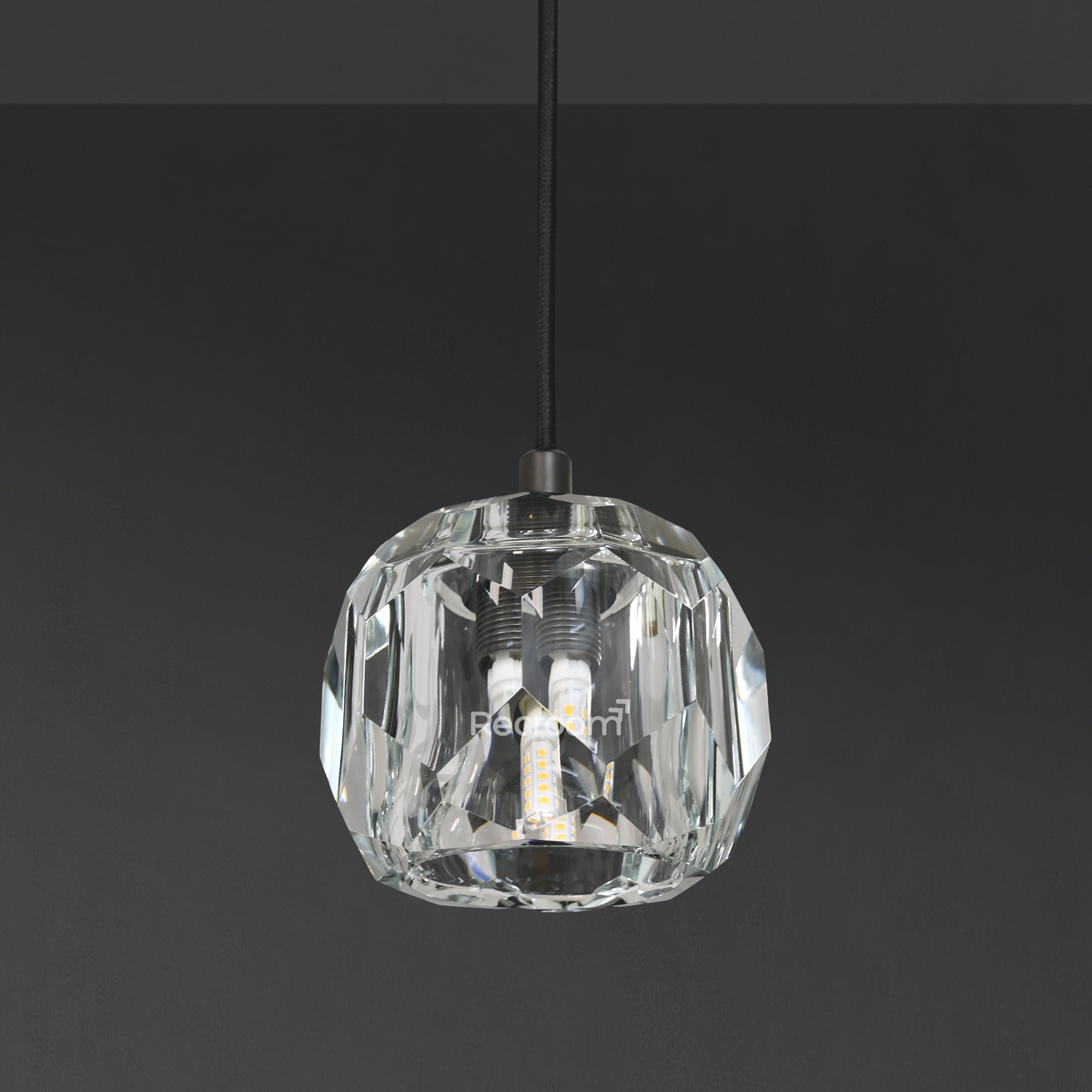 Boulew Crystal Glass Cord Pendant 5" - Zonesus