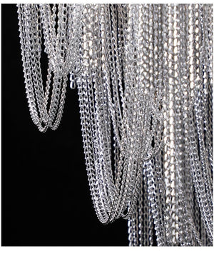 Alisa Luxury Hardware Aluminum Chain Tassel Floor Lamp - Zonesus